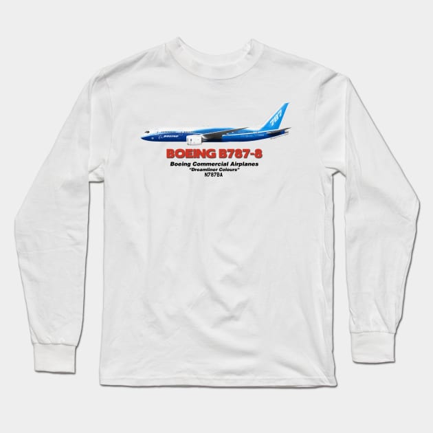 Boeing B787-8 - Boeing "Dreamliner Colours" Long Sleeve T-Shirt by TheArtofFlying